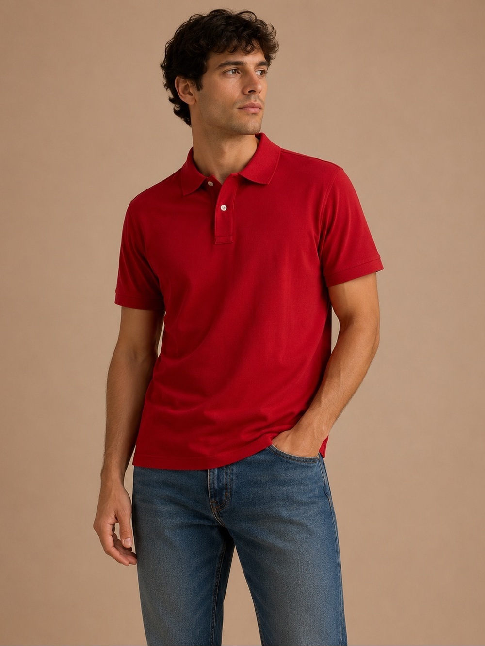 J.Crew Red Classic Polo Shirt Men’s Medium